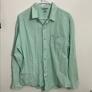 Izod Men's Light Green Button Shirt